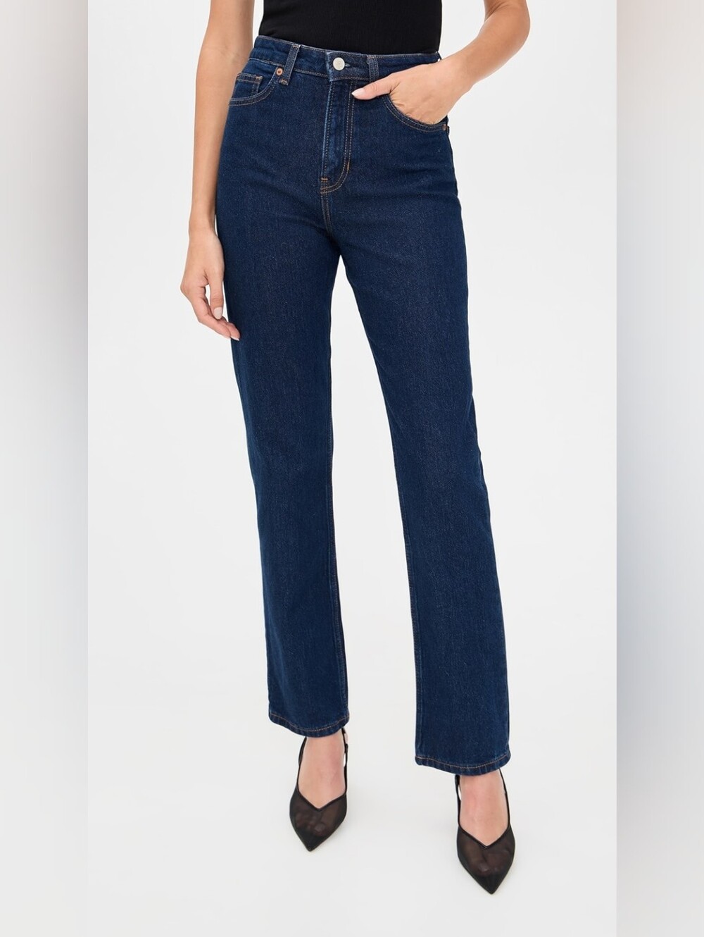 Reformation Jax Stretch High Rise Straight Jeans Size 26 NWT